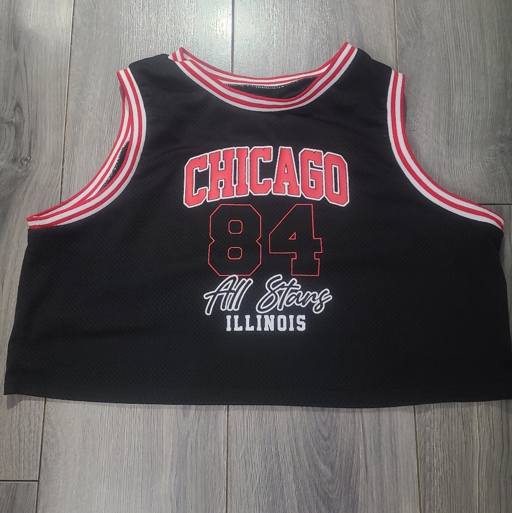 Black Chicago Bulls Crop top X Large